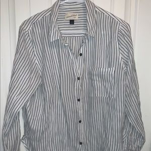 Long sleeve, white button down shirt